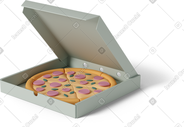 Open pizza box PNG, SVG