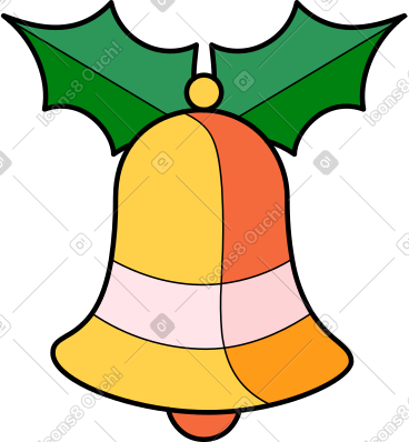 Christmas bell PNG, SVG