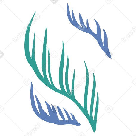 three algae Illustration in PNG, SVG