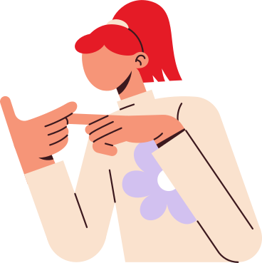 Mädchen zeigt mit dem finger PNG, SVG