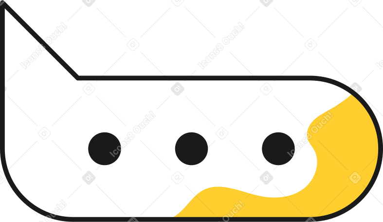 speech bubble with three dots Illustration in PNG, SVG