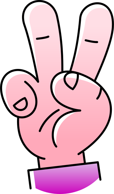 Hand, die friedenszeichen zeigt PNG, SVG