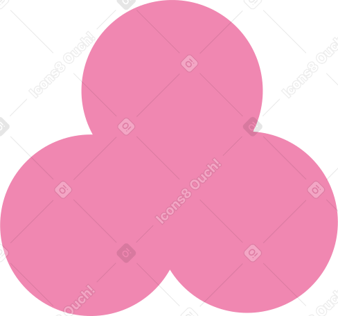 pink trefoil Illustration in PNG, SVG