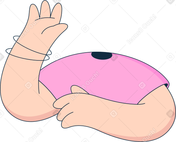 body in pink t-shirt PNG、SVG