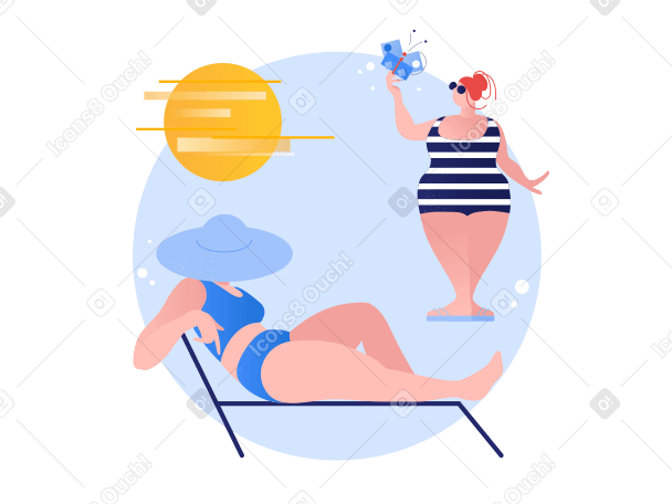 Summer time Illustration in PNG, SVG