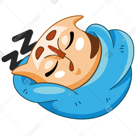 Sleeping Illustration in PNG, SVG