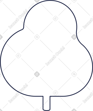 Tree 2 line PNG, SVG