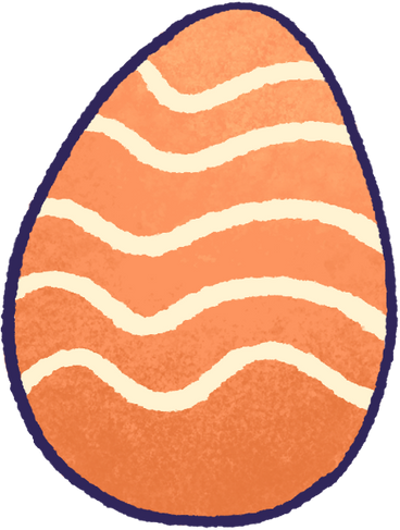 Orange easter egg PNG, SVG
