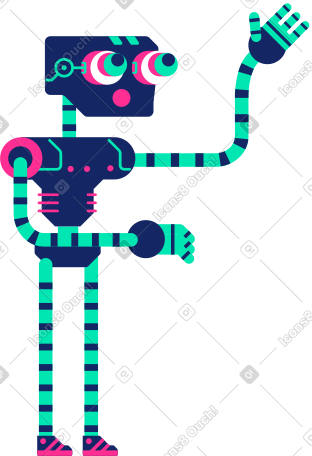 robot looking up PNG, SVG