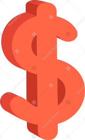 signo de dólar PNG, SVG