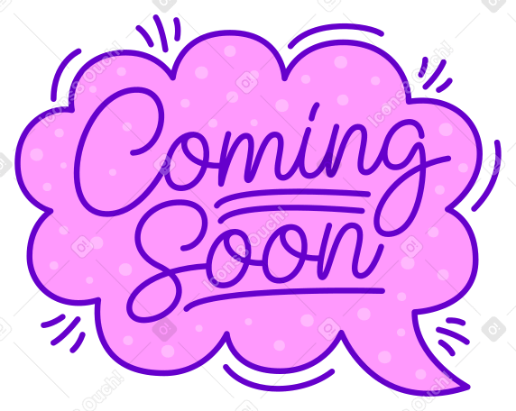 lettering sticker coming soon dots text PNG, SVG