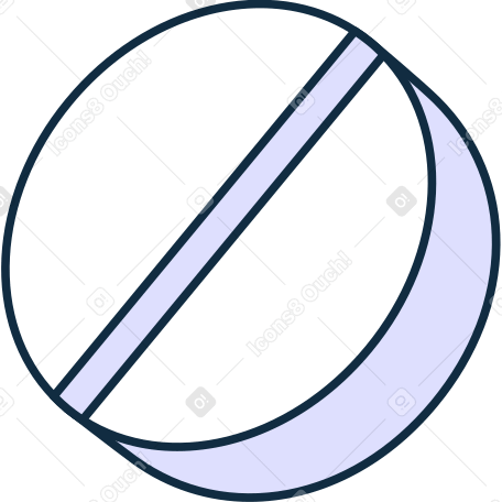 round white pill Illustration in PNG, SVG