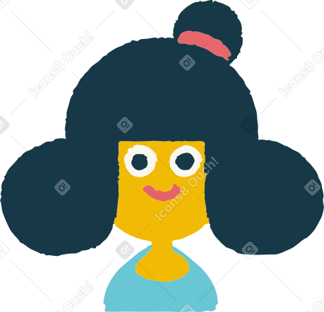 smiling woman Illustration in PNG, SVG