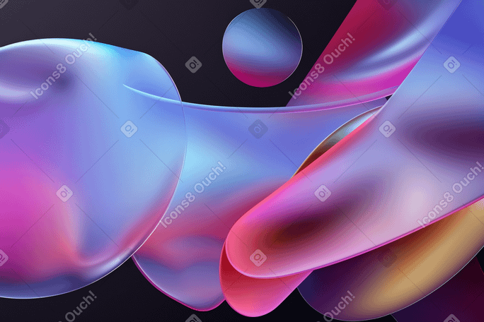 Colorful liquid metallic background Illustration in PNG, SVG