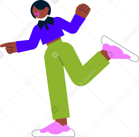 woman points with her hand PNG, SVG