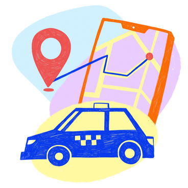 Taxibestellung über die telefon-app PNG, SVG