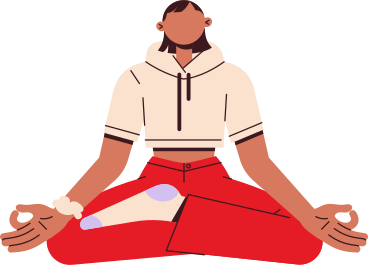 young woman sitting in lotus position PNG, SVG
