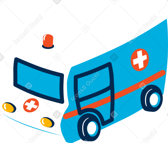 ambulance Illustration in PNG, SVG