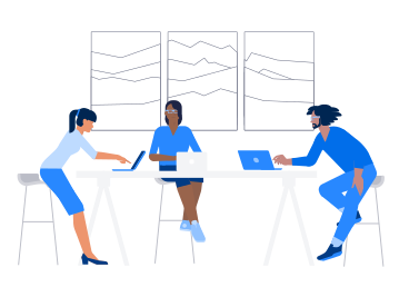 Office meeting animated illustration in GIF, Lottie (JSON), AE
