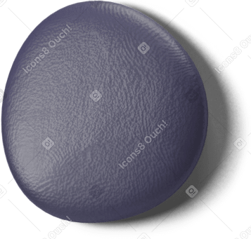 3D Dark gray iris PNG, SVG