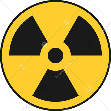 radioactive sign Illustration in PNG, SVG