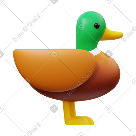 3D duck PNG, SVG