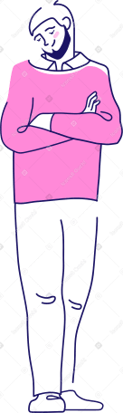 man crossing his arms over his chest PNG, SVG