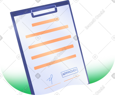 Agreement with signature and seal with background PNG, SVG