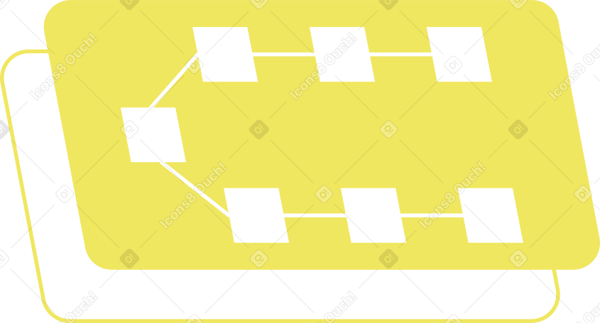 yellow tilted rectangles with chains Illustration in PNG, SVG