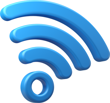 blue wi-fi sign PNG, SVG