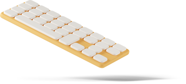 orange keyboard floating PNG, SVG
