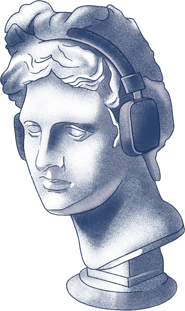gypsum statue of david`s head PNG, SVG