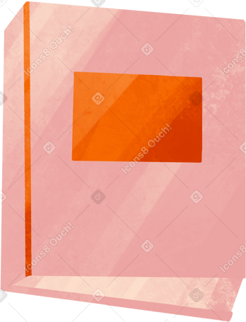 pink book with an orange title Illustration in PNG, SVG