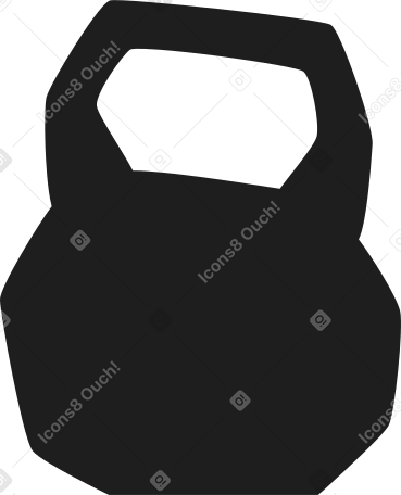 shadow of kettlebell Illustration in PNG, SVG
