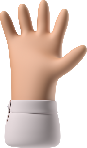 Tanned skin hand with fingers splayed PNG, SVG