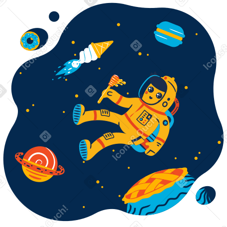 Galaxy of sweets Illustration in PNG, SVG