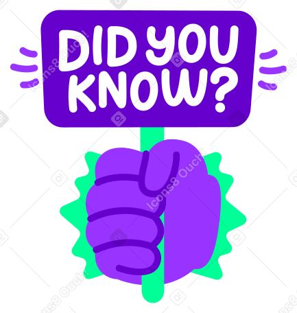 lettering sticker did you know hand green violet text PNG, SVG