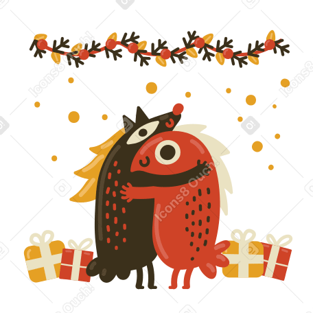 Christmas time Illustration in PNG, SVG