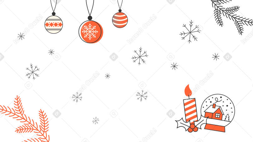 Christmas atmosphere Illustration in PNG, SVG