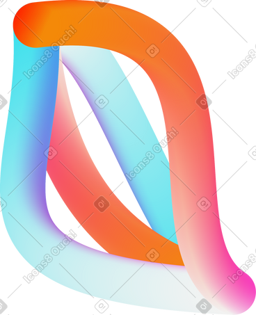 Rainbow twisted spot PNG, SVG