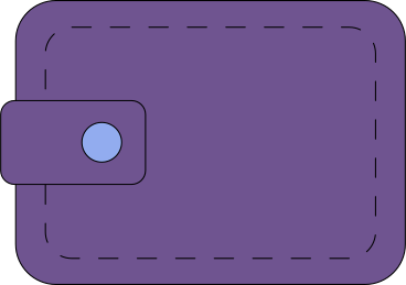 lilac clasp wallet PNG, SVG