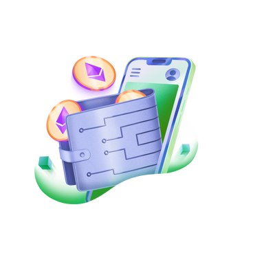 Crypto wallet on the phone PNG, SVG