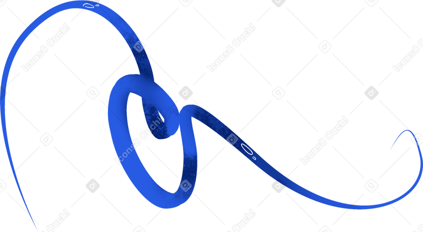 blue decorative line PNG、SVG