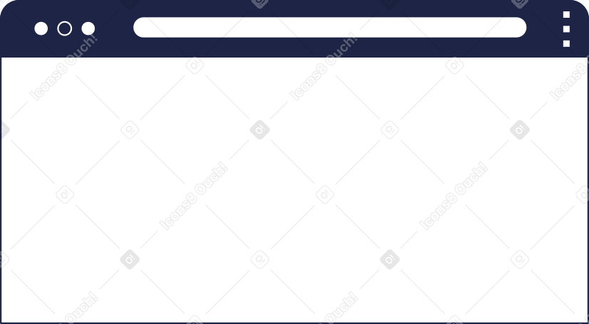 Finestra del browser con barra di ricerca PNG, SVG