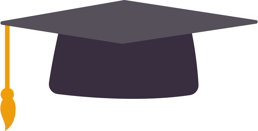 Illustration chapeau de graduation aux formats PNG, SVG