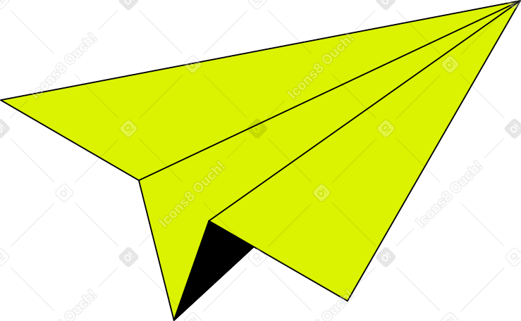 paper green airplane PNG, SVG
