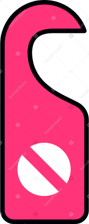 pink tag with white pill Illustration in PNG, SVG