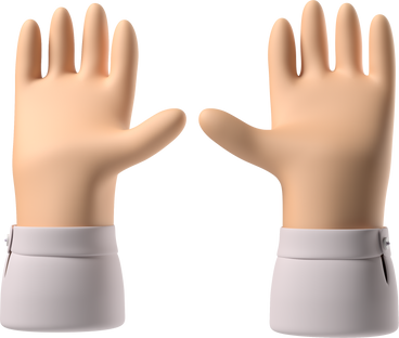 Mani di pelle bianca sollevate PNG, SVG