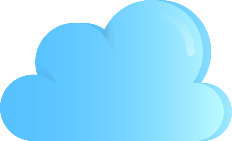blue white gradient cloud Illustration in PNG, SVG