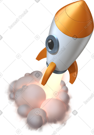 rocket with trace PNG, SVG